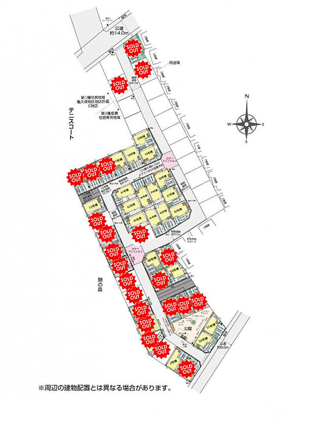セントラルパークヒルズ（ふじみ野市大井中央1丁目）55棟 区画図