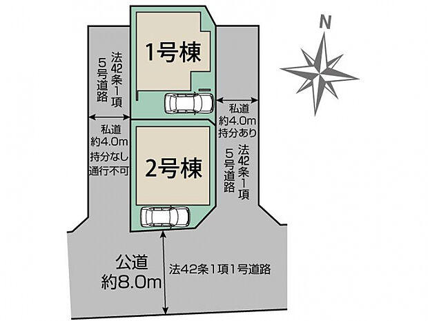 川口市前川4丁目2棟 区画図