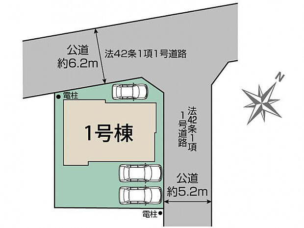 坂戸市鶴舞4丁目4期1棟 区画図