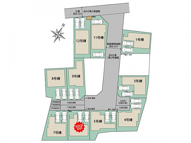川越市南大塚3丁目12棟 区画図