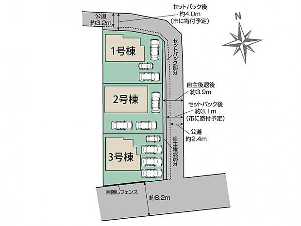 浜松市中央区馬郡町3棟 区画図