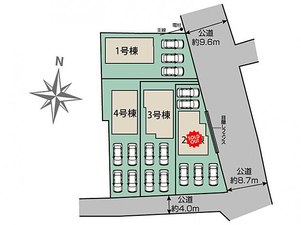 磐田市高木4棟 区画図