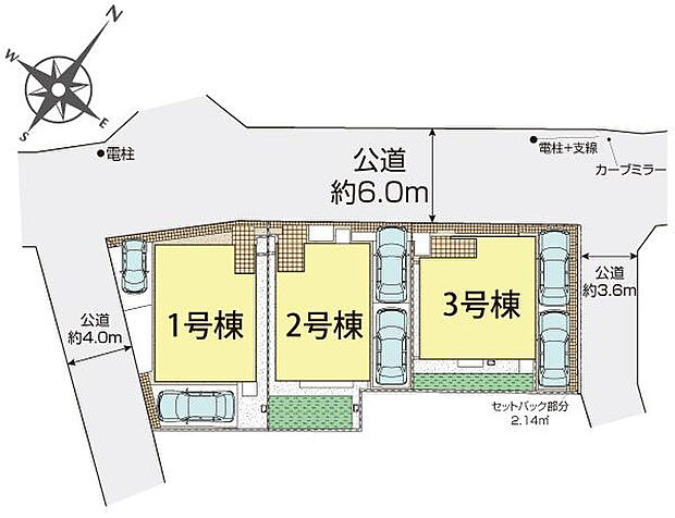 柏市増尾3丁目3棟 区画図
