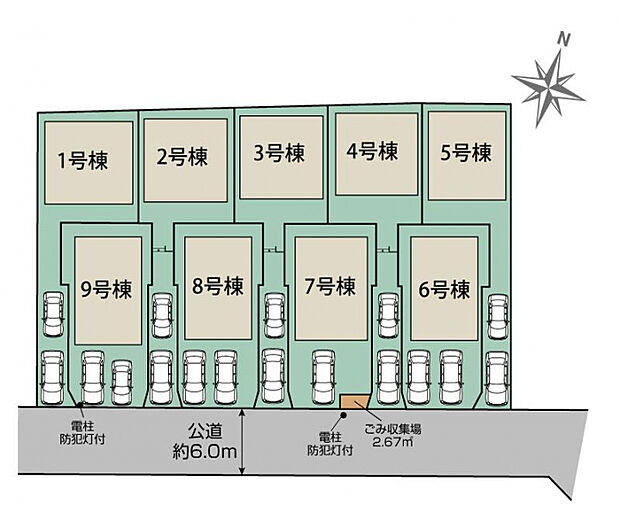 松戸市小金原5丁目9棟 区画図