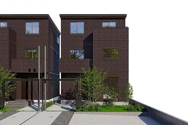 【4ＬＤＫ】No.5外観イメージパース　※画像はすべてCGです。　洗練されたエクステリアデザイン。