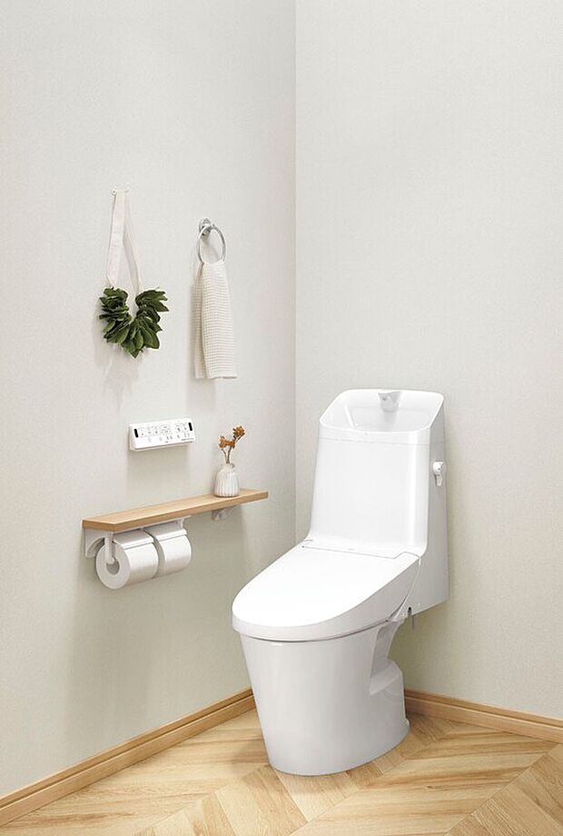 【トイレ】◇「少ない水でしっかり洗浄」13リットル便器からおよそ1/3、8リットル便器からおよそ3/5の洗浄水量へ。普段どおり使っているだけでいつの間にか節水できます♪