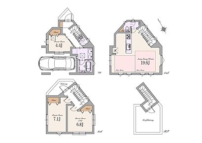 建物面積：111.30m2(車庫面積12.59m2含む) 