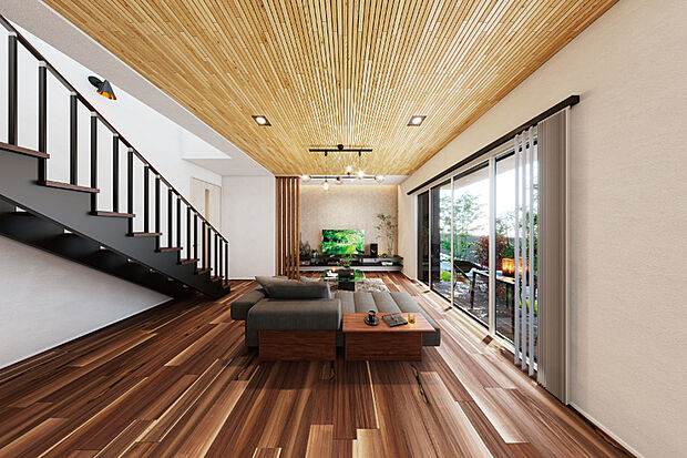 気品漂う木の温かさと洗練さが調和する家族の居場所