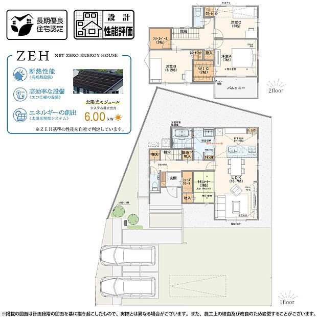【3LDK+S】7号棟 プラン