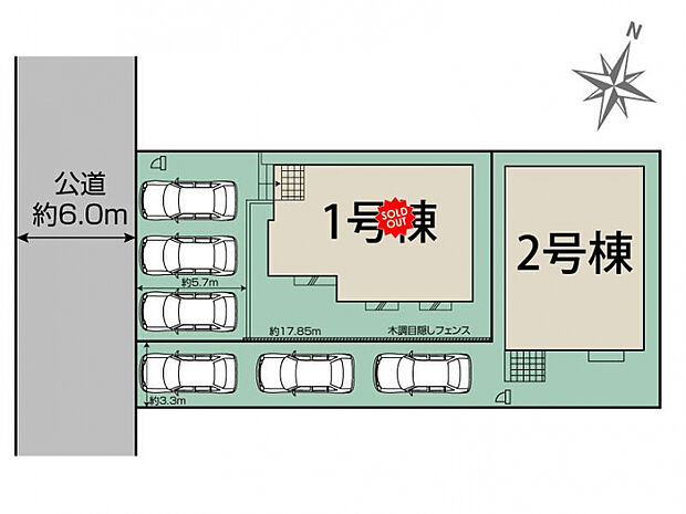 船橋市習志野台5丁目2棟 区画図