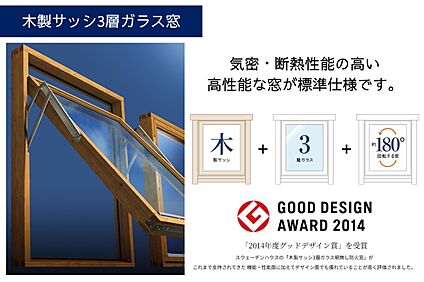 標準仕様！【木製サッシ3層ガラス窓】