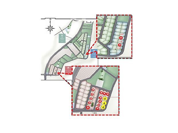ゆとりある区画割で、約60坪の広さを活かした多彩なプランが可能です。