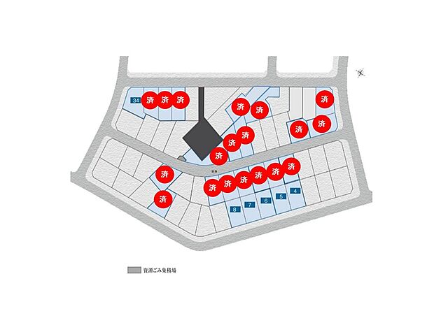 全区画50坪以上・日当たり良好！各区画の詳細は問い合わせ先までご連絡ください。