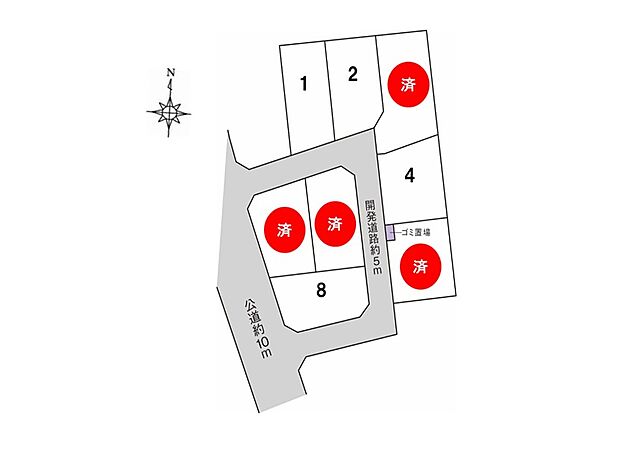 2,249万円 ～2,398万円
各区画の詳細は問い合わせ先までご連絡ください