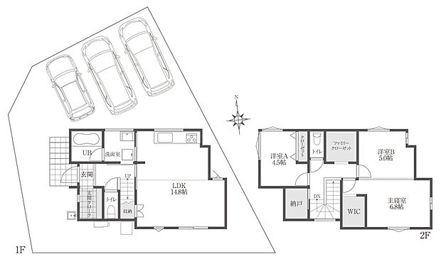【B-1棟】３LDK＋４S（玄関クローク/WIC/ファミリークローゼット/納戸）