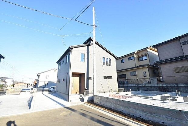 【外観】5号棟／現地外観　整形地！！土地広々40.55坪！