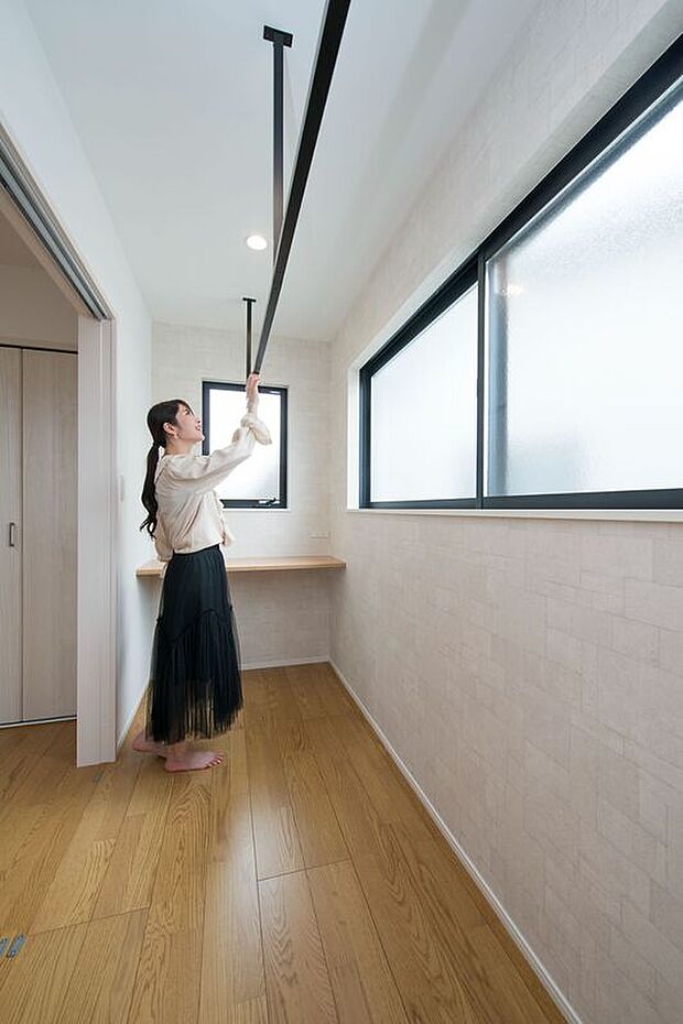 【インナーテラス】インナーテラスは天気や花粉等を気にせず洗濯物が干せて便利です!