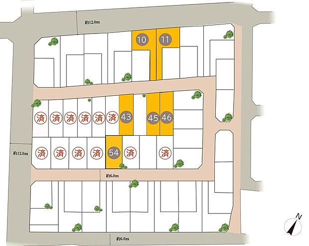 全58区画の大型分譲地から、現在8区画を販売中!
統一感のある美しい街並みで、新生活を始めませんか。
※9・12号地は10・11号地販売完了後のリリースとなります。