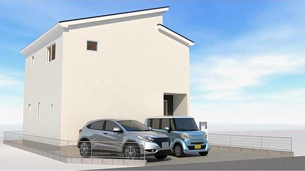 【完成予想図　２号棟】
完成予想図の為、実際とは異なる場合がございます。　