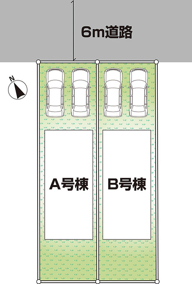 全棟2台駐車可能カースペースを確保!