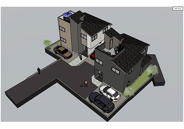 【完成予想図(外観)】全2棟！！◇◆！『オンライン見学・相談♪』実施中！◆◇