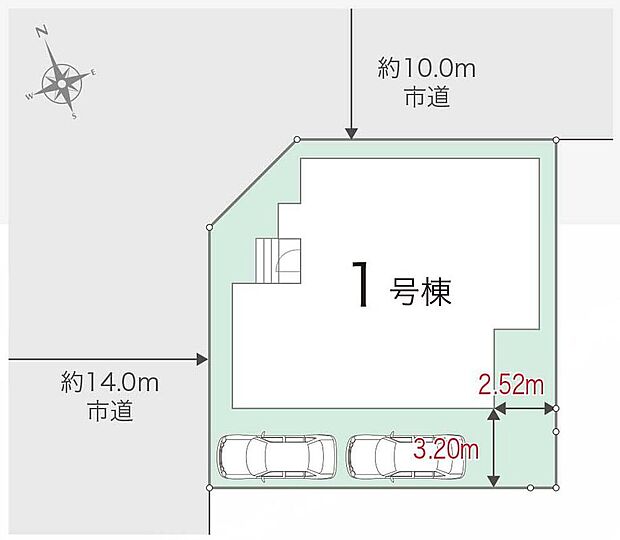 【区画図】4880万円、4LDK、土地面積189.5m2、建物面積104.75m2 区画図