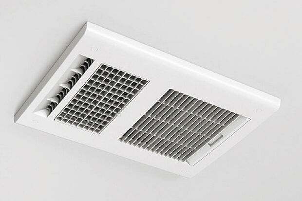 【【浴室換気乾燥機(100V)】】入浴後など、浴室を使った後に浴室にこもった湿気や水分を取り除きます。花粉が多い春や雨が多い梅雨時も、浴室干しできて便利です。※ハンガーパイプ1本つきです。