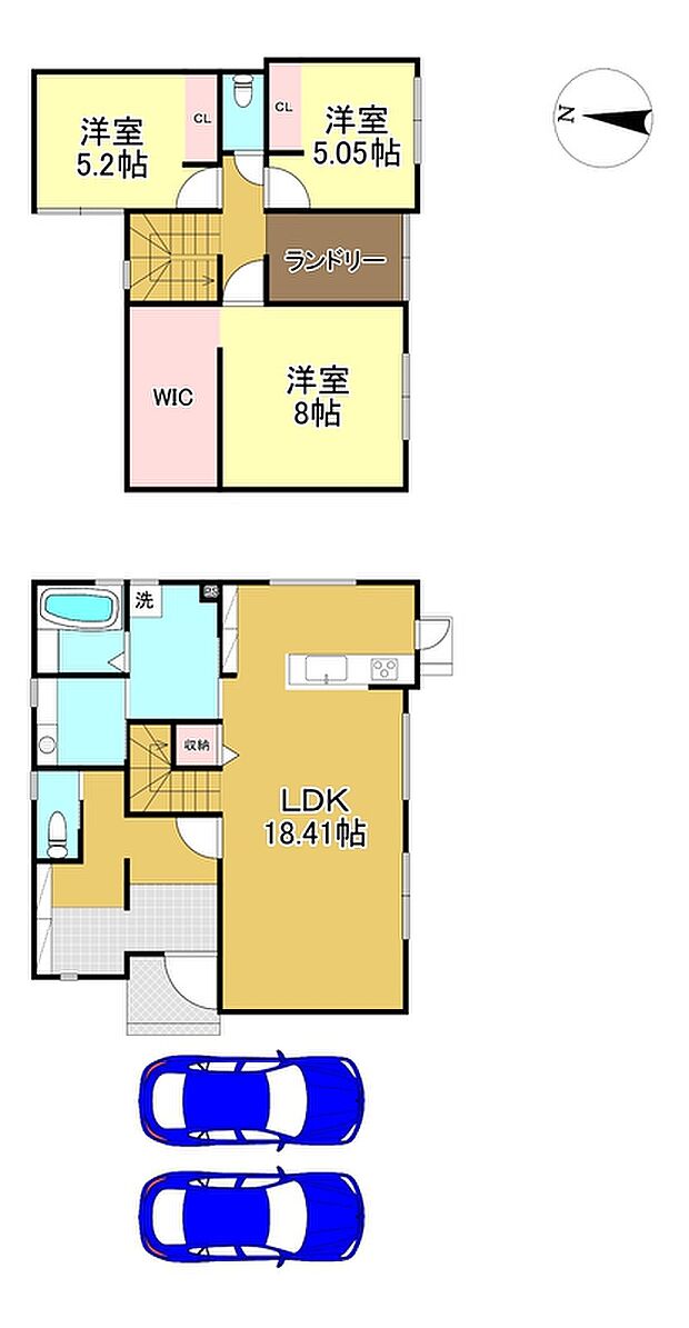 【12号地参考プラン】3LDK 延床面積100.00m2(約30.25坪)建物価格2,164万(税込)
