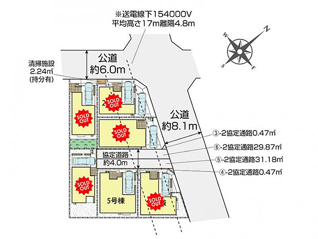 さいたま市見沼区東大宮4丁目6棟 区画図