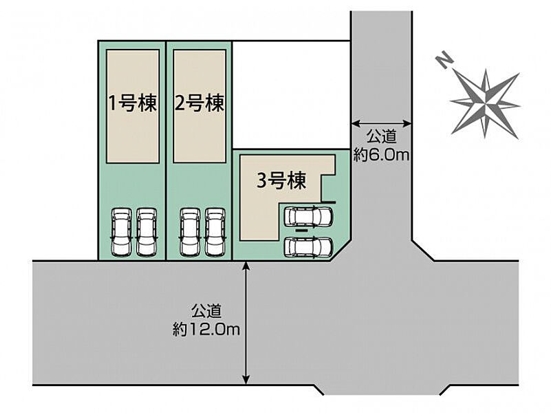 桶川市下日出谷西1丁目3棟 区画図