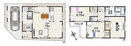 建物価格2210万円、建物面積86.3m2 
長期優良住宅で、安心の暮らしをご提案。全居室6帖以上+2面以上の採光で、快適に過ごせる室内を実現！収納も各所に設け、スッキリと片付く住まいです。 