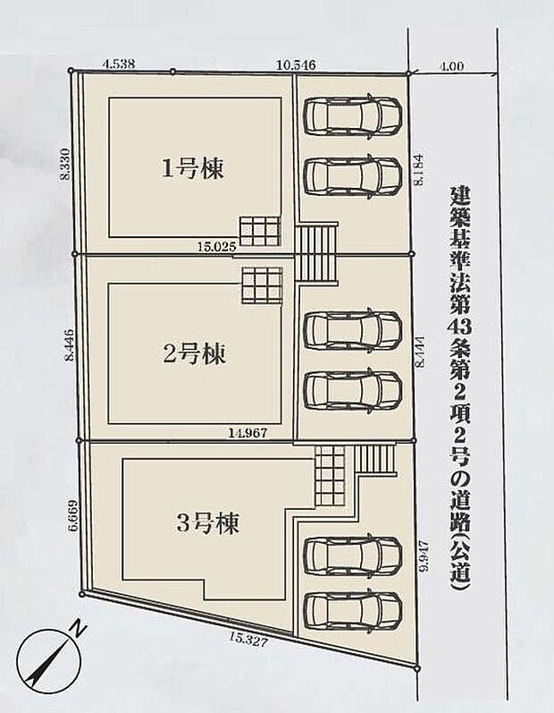 カースペースは2台分をご用意♪
周辺道路は車通りも少なく、小さなお子様のいるご家庭も安心です◎