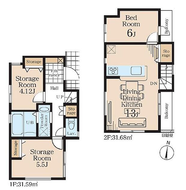 (3号棟)、価格5290万円、1LDK+2S、土地面積79.41m2、建物面積63.27m2