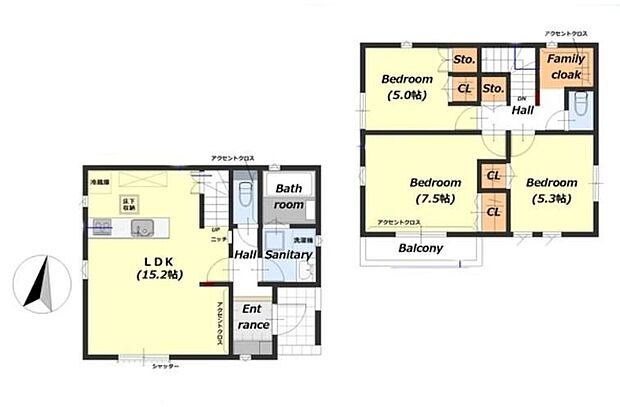 (1号棟)、価格5680万円、3LDK、土地面積111.62m2、建物面積83.01m2 