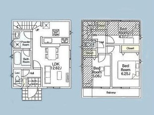 (１号棟)、価格4990万円、3LDK、土地面積87.39m2、建物面積68.04m2