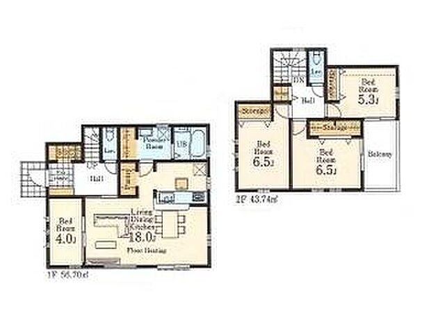 (３号棟)、価格5280万円、4LDK、土地面積124.9m2、建物面積100.44m2