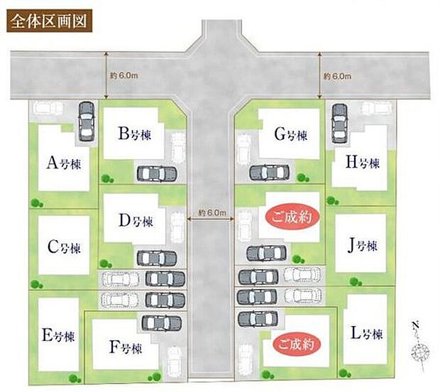 【全体区画図】西武国分寺線「鷹の台」駅まで徒歩18分♪