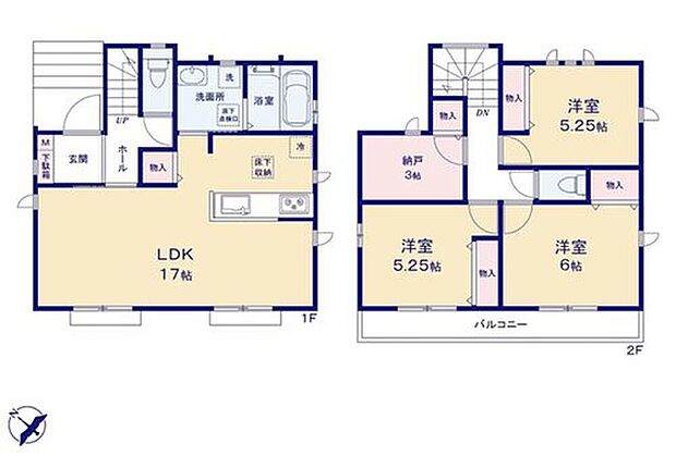 【3LDK+S】対面式キッチンですので、お食事の準備をしながらご家族との会話を楽しめます☆
水回りも集中しているので、家事の動きがらくちんです♪