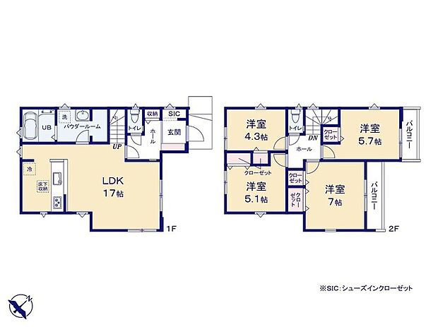 【4LDK】窓付きの明るく爽やかなキッチンスペース♪嬉しい食洗機付き☆
床下収納もございますので、いつでもすっきりとお使い頂けそうです◎
バルコニーは2部屋に設置♪快適お洗濯、ガーデニングにもピッタリ♪
