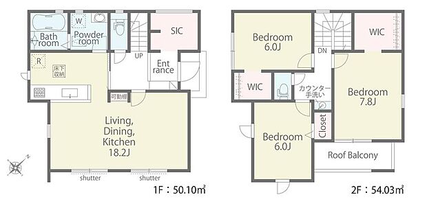(1号棟)、価格3899万円、3LDK、土地面積141.02m2、建物面積104.13m2