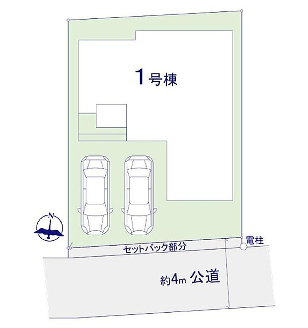 ≪全体区画図≫
駐車2台可能（車種による）！急な来客時や、ご家族の自転車スペースとしても大活躍♪
