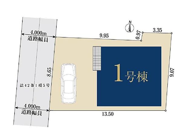 ≪全体区画図≫
明るい南向き♪カースペース1台分！駐輪できるスペースもあります！