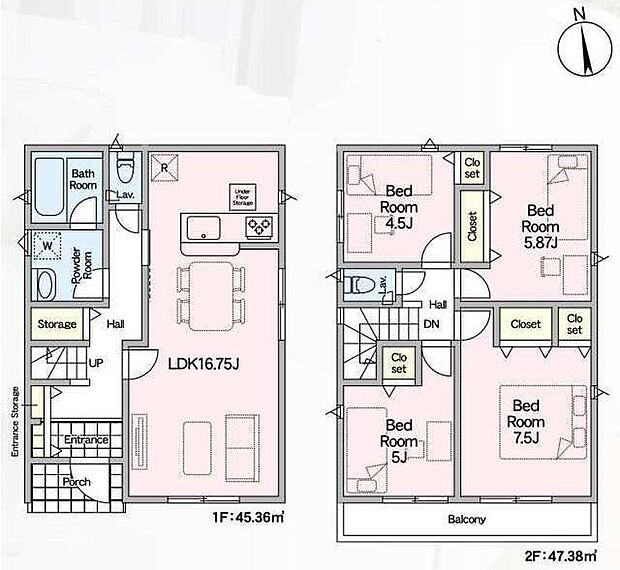 (4号棟)、価格2688万円、4LDK、土地面積108.3m2、建物面積92.74m2
