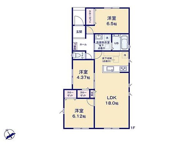 【3LDK】階段の上り下りがなく、生活のしやすい平屋住宅!お掃除ラクラク全居室フローリングプラン♪