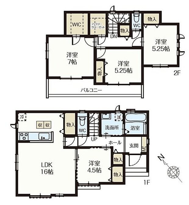 【4LDK】豊富な収納力でゆとりある毎日を実現できるプラン
