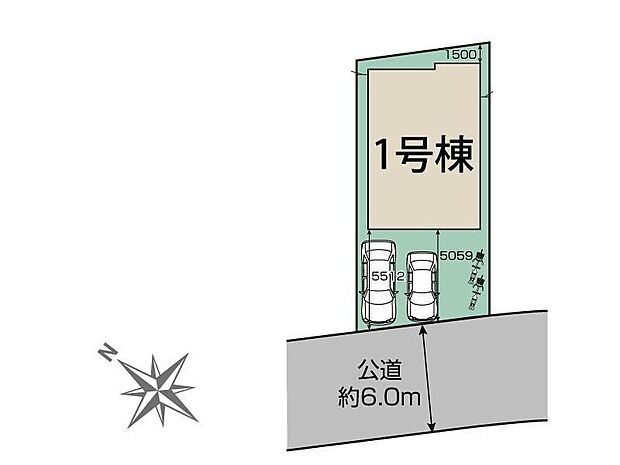 閑静な住宅地☆カースペースは2台分ご用意。空いたスペースは駐輪場としてもお使いいただけます◎