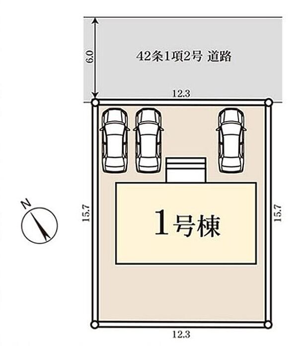 閑静な住宅地☆駐車スペースは３台分♪