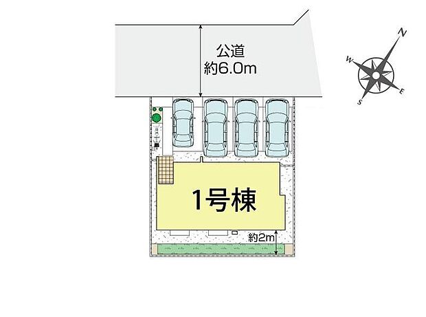 閑静な住宅地☆カースペースは4台分ご用意。空いたスペースは駐輪場としてもお使いいただけます◎