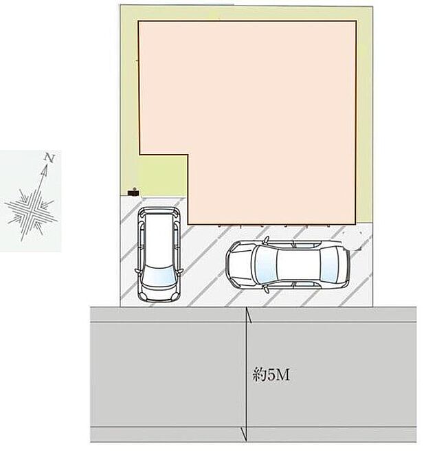 閑静な住宅地☆カースペースは2台分ご用意。空いたスペースは駐輪場としてもお使いいただけます◎