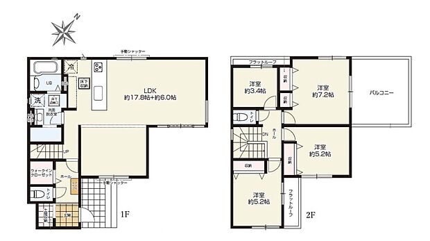 (1号棟)、価格4298万円、4LDK、土地面積139.79m2、建物面積105.58m2